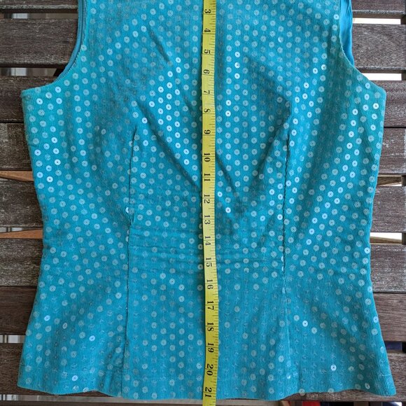 💜✨Vintage Maxou Turquoise Sequin Dress - Size 8 - Picture 6 of 13